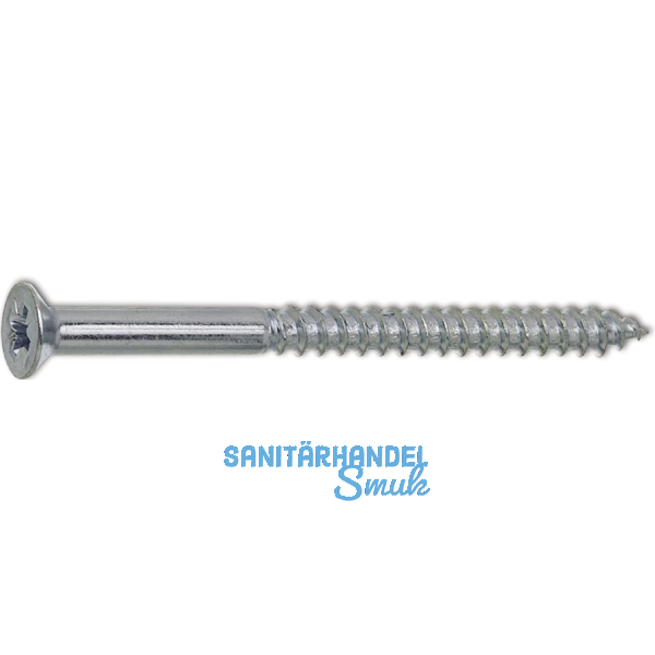 DIN7997 5.0 x 50 Pozidriv 2 verzinkt Holzschraube Senkkopf