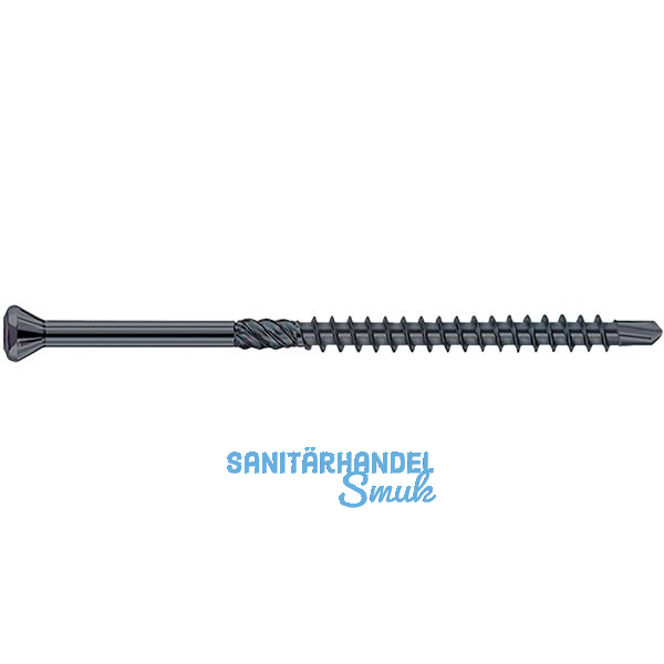 Hobotec Holzbohrschraube 3.2x 60 Torx 10 Edelstahl schwarz geh�rtet mit Zierkopf