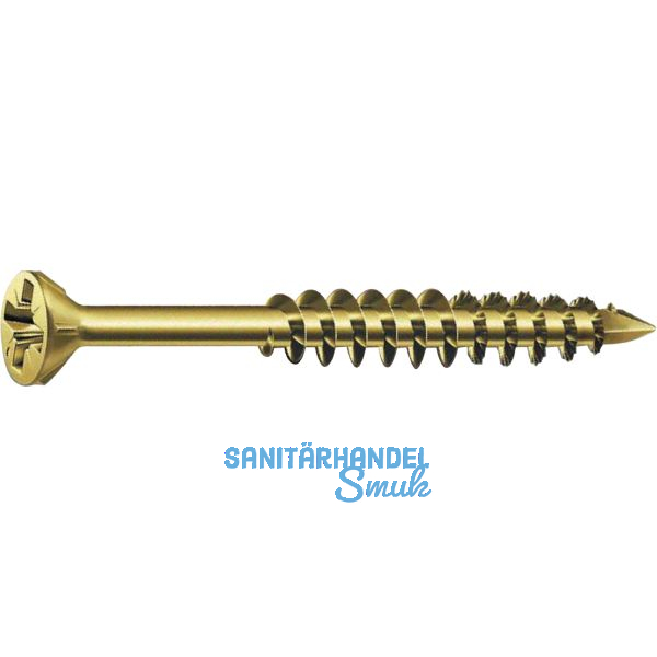 SPAX 3.5x 40 Teilgewinde Pozidriv 2 Glasleistenschraube Yellox