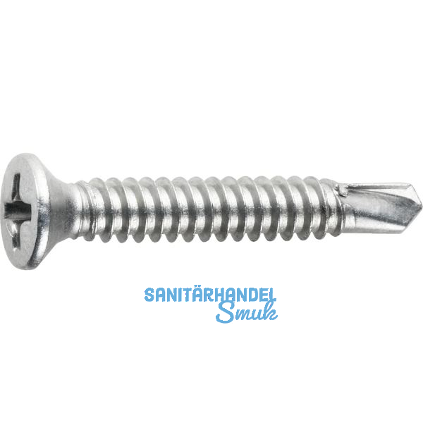 SFS-SP3/31 Fensterbohrschraube 3.9x38 PH 2 Stahl GS silber f. Kunststoffprofile