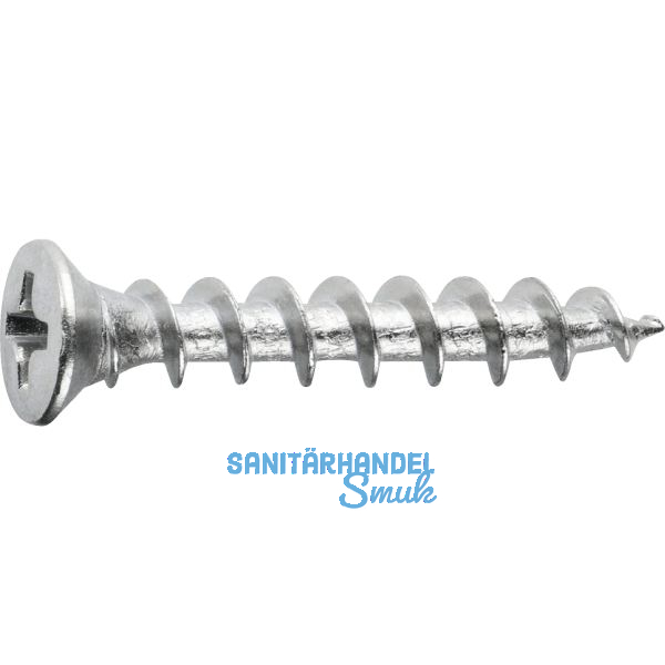 SFS-SPT/20 Reparaturschraube 4.8x25 PH 2 Stahl GS silber f. Kunststoffprofile