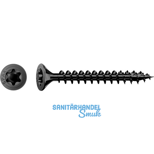 SPAX Senkkopf 4.0x 30 VG Torx 20 verzinkt schwarz mit Bewertung / Kleinpackung