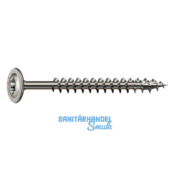 SPAX Holzbauschraube Tellerkopf 6.0x 80 VG Torx 30 Edelstahl A2 mit Bewertung