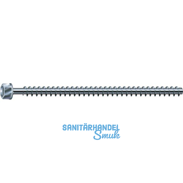 SPAX-Gewindestange 16x 800 verzinkt-blau mit Sechskantkopf und Bund