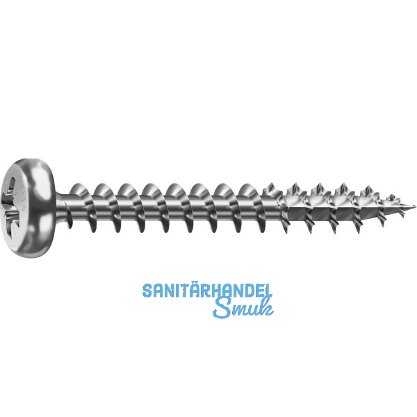 SPAX Halbrundkopf 5.0x 80 Vollgewinde Pozidriv 2 Wirox-Silber mit Bewertung