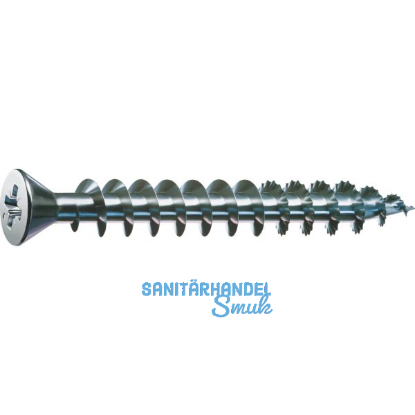 SPAX kleiner Senkkopf 4.0x 30 Vollgewinde Pozidriv 2 Kopf � 7mm Wirox-Silber