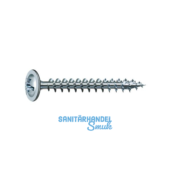 SPAX R�ckwandschraube mit Linse 3.0x 30 Vollgewinde Pozidriv 2 Wirox-Silber