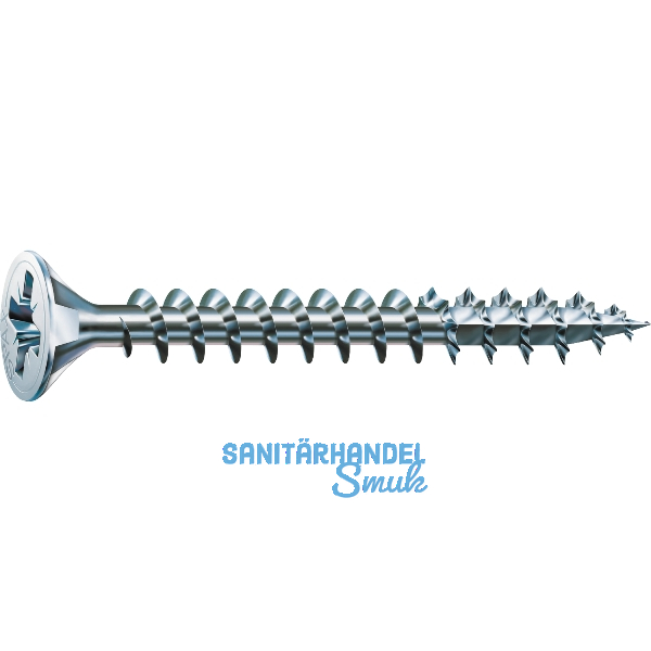 SPAX Senkkopf 4.0x 55 Vollgewinde Pozidriv 2 Wirox-Silber mit Bewertung