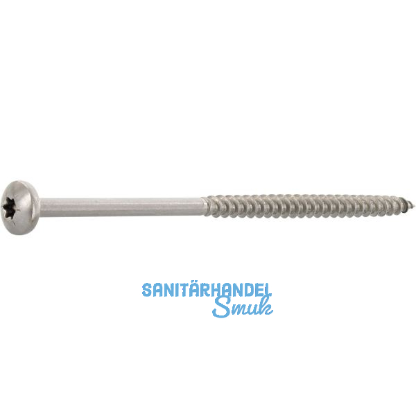 Spanplattenschraube Halbrundkopf 6.0x120 Teilgewinde Torx 25 Edelstahl A2