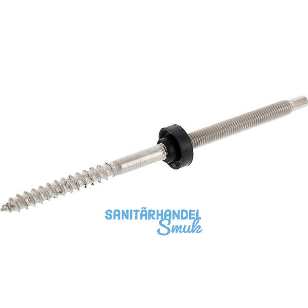 Stockschraube M10x180 mit EPDM-Dichtung - Edelstahl A2 vormontiert