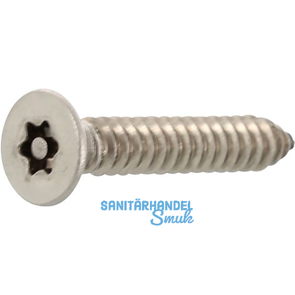 Sicherheitsschraube SNK 5.5x75 Blechschraube mit TX27 und PIN - Edelstahl A2