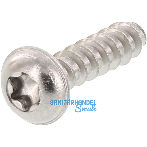 Thermoplastschraube Halbrundkopf mit Flansch 3.5x30 TX15 - Edelstahl A2