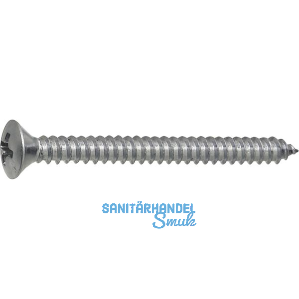 DIN7983C 3.9x 22 Phillips-KS verzinkt Linsensenkkopf-Blechschraube ~ISO7051