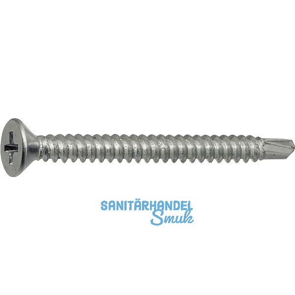 DIN7504O 3.5x 45 Phillips-KS verzinkt Senkkopf-Bohrschraube ~ISO15482