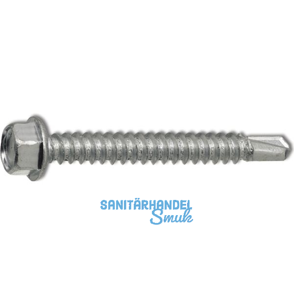 DIN7504K 6.3x 25 verzinkt Sechskant-Bohrschraube ~ISO15480