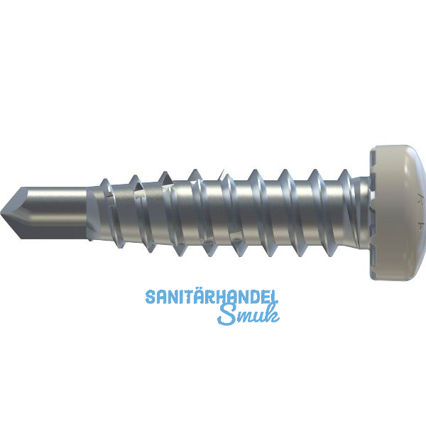 REISSER RP-r-LK-X REFABO Kantteilschraube 4.8x 20 Bimetall A2 - RAL9010