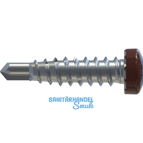 REISSER RP-r-LK-X REFABO Kantteilschraube 4.8x 20 Bimetall A2 - RAL8012