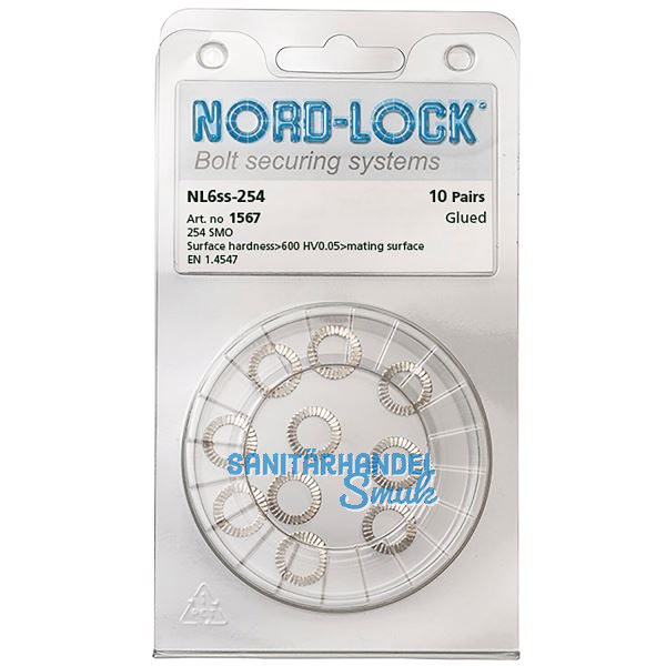NORD-LOCK Keilsicherungsscheiben NL6ss Edelstahl A4, - Blister SB-10