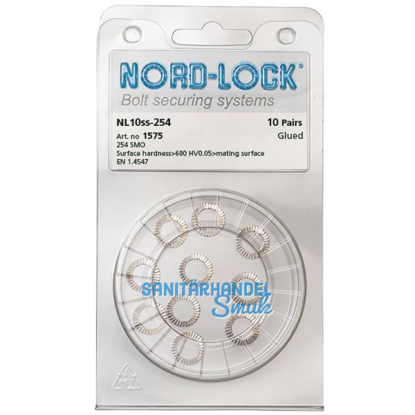 NORD-LOCK Keilsicherungsscheiben NL10ss Edelstahl A4, - Blister SB-10