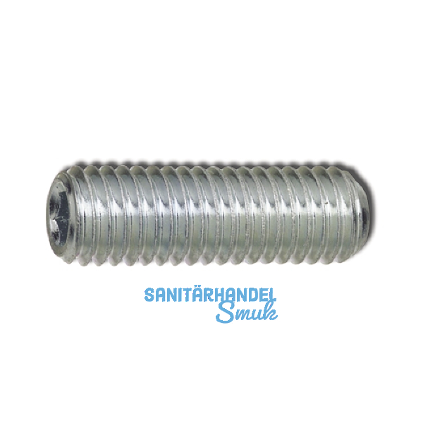 ISO4029/DIN916 45H M12x 25 verzinkt Gewindestift mit Ringschneide und ISK