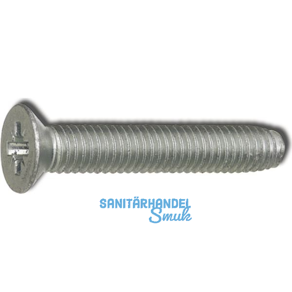 DIN7500ME (MZ) M 3x10 Pozidriv 1 verzinkt gewindefurchende Senkschraube