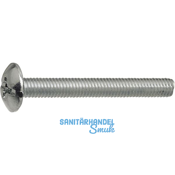 Kombischraube M 6x 50 verzinkt mit Pozidriv Kreuzschlitz und Schlitz