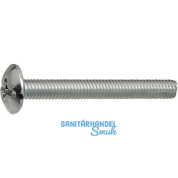 Kombischraube M 8x100 verzinkt mit Pozidriv Kreuzschlitz und Schlitz