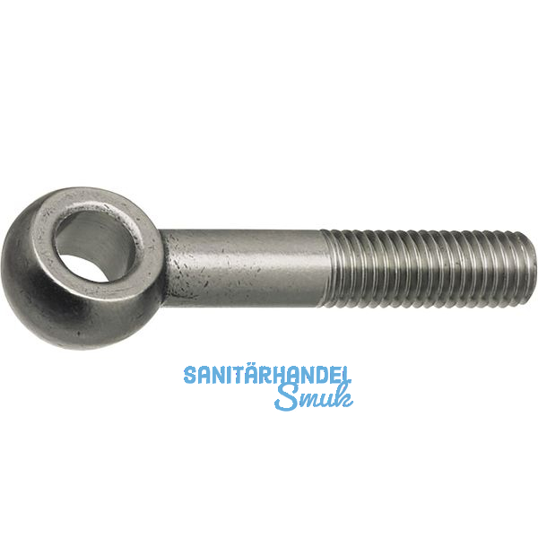 DIN444 LB 4.6 M10x 40 blank Augenschraube mit Gewinde bis Kopf