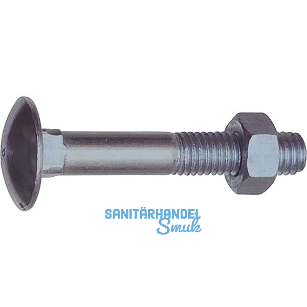 DIN603 M16x 80 verzinkt Torbandschraube mit Mutter