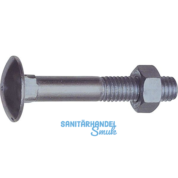 DIN603 M12x300 verzinkt Torbandschraube mit Mutter