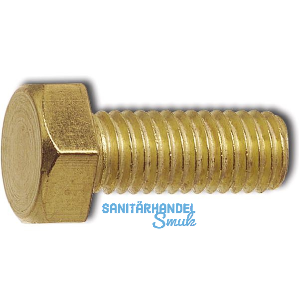ISO4017 M 8x 30 Messing blank Sechskantschraube ohne Schaft (DIN933)