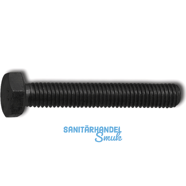 ISO4017 8.8 M 5x 20 verzinkt schwarz Sechskantschraube ohne Schaft (DIN933)