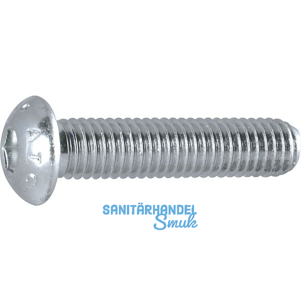 ISO7380-1 010.9 M 4x12 verzinkt Linsenschraube mit Innensechskant