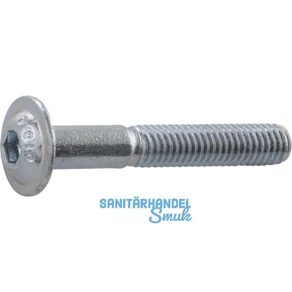 ISO7380-2 010.9 M 6x 35 verzinkt-blau Linsenschraube mit Flansch und ISK