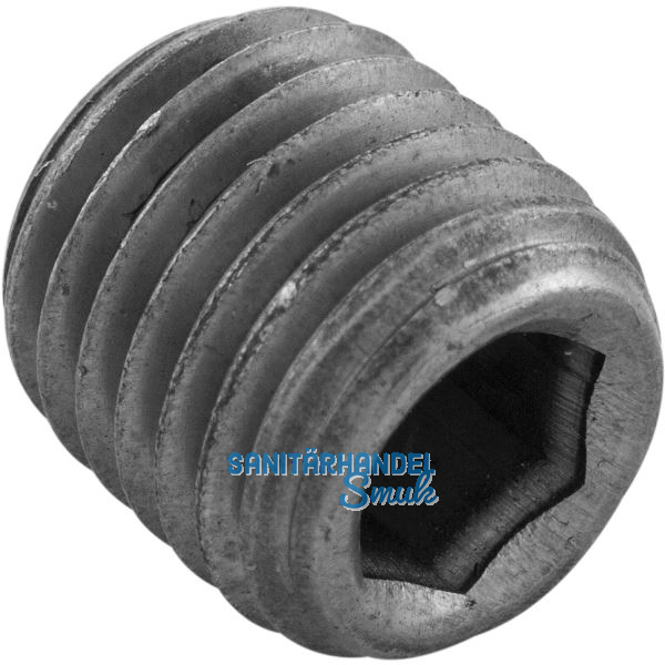 DIN906 5.8 R3/8" blank Verschlussschraube kegeliges Rohrgewinde mit ISK