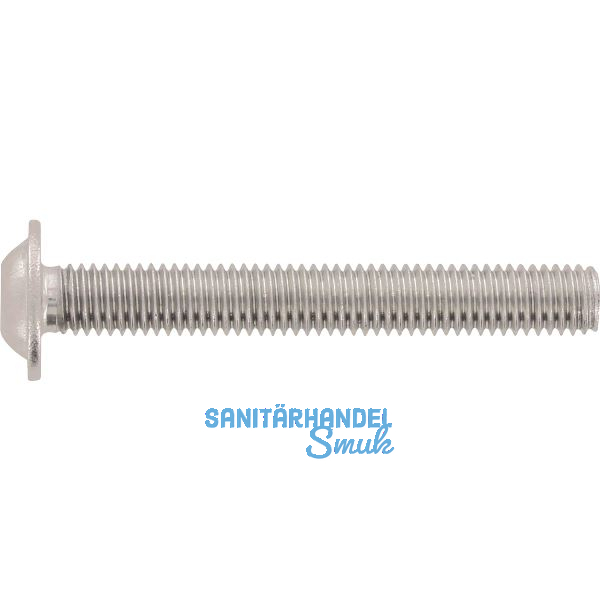 ISO7380-2 010.9 M 4x 25 verzinkt-blau Linsenschraube mit Flansch und ISK