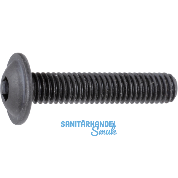 ISO7380-2 010.9 M 3x 8 blank Linsenschraube mit Flansch und ISK