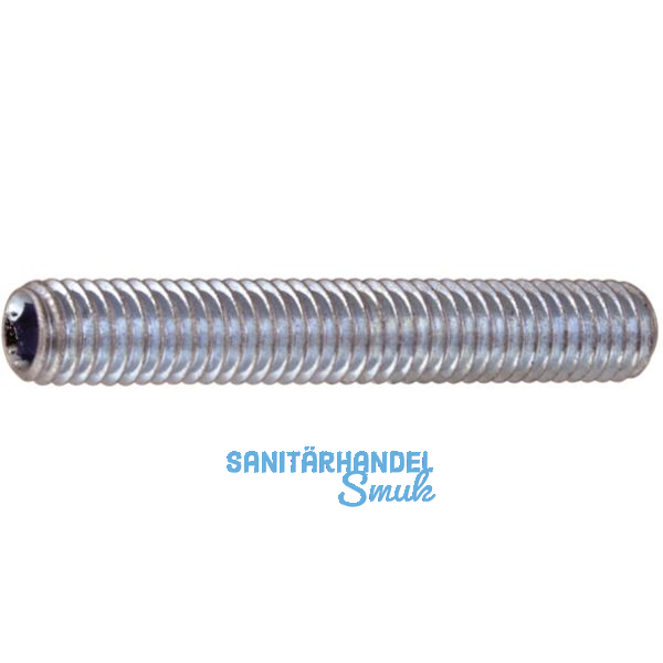 ISO4026 45H M16x100 verzinkt Gewindestift mit Kegelkuppe Innensechskt (DIN913)
