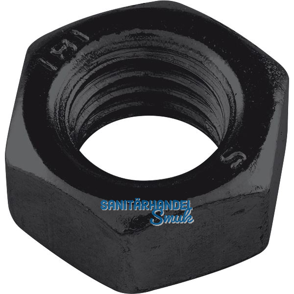 DIN934/ 8 M 6 Sechskantmutter schwarz-verzinkt