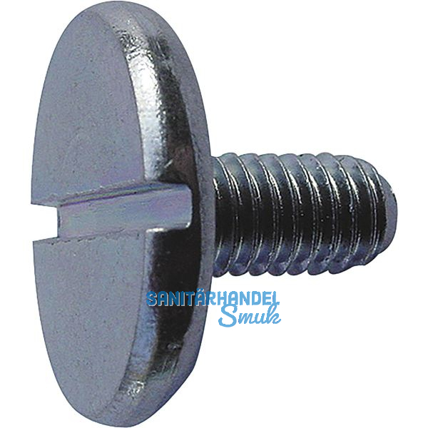 DIN921 M 4x 12 verzinkt Flachkopfschraube mit Schlitz und gro�em Kopf