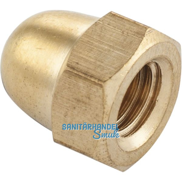 DIN1587 M 5 Messing blank Hutmutter hohe Form