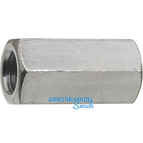 DIN6334 M 6x 18 verzinkt Sechskant-Langmutter 3 d