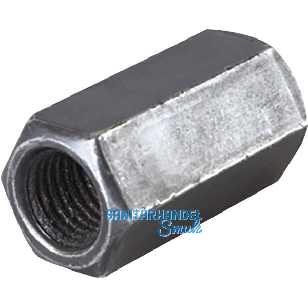 DIN6334 Kl.10 M 8x 24 blank Sechskant-Langmutter 3 d