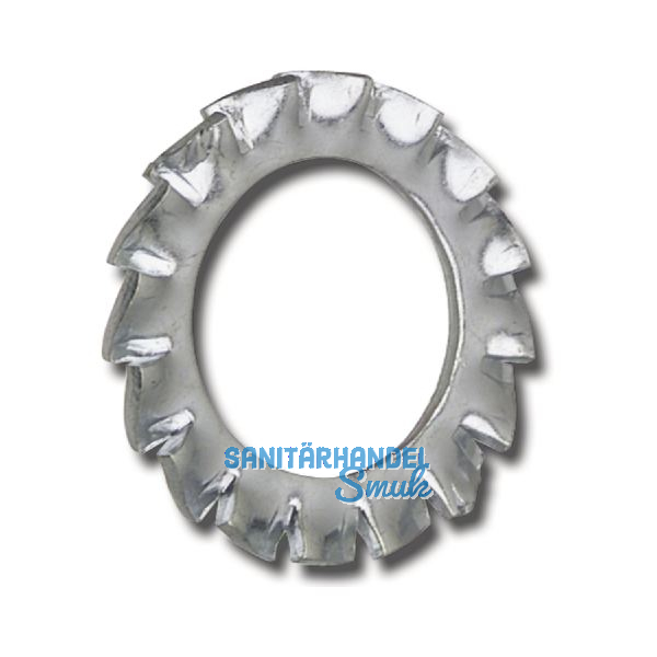 DIN6798A M16 verzinkt F�cherscheibe aussengezahnt