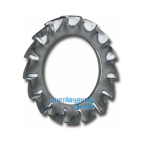 DIN6798A M 8 blank F�cherscheibe aussengezahnt