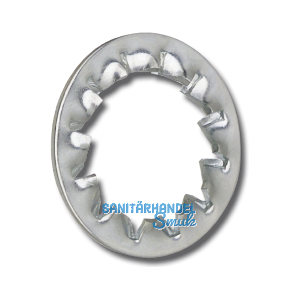 DIN6798J M18 verzinkt F�cherscheibe innengezahnt