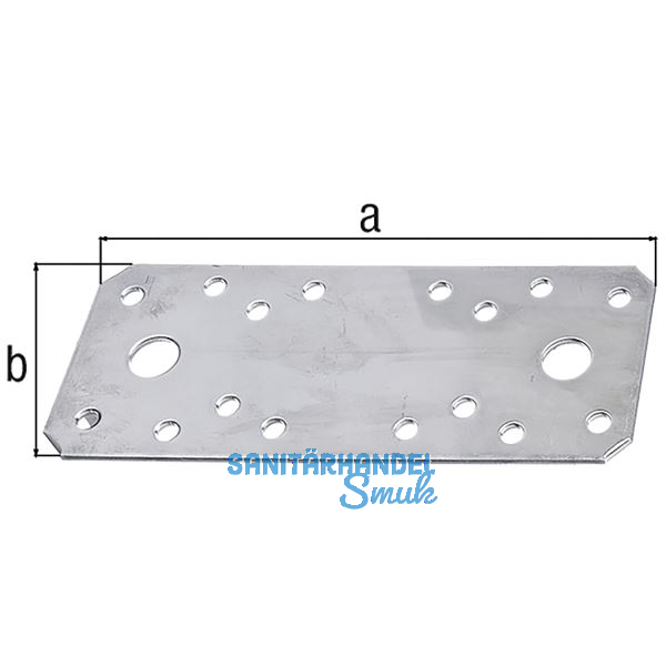 GAH Flachverbinder 3.0x90x190mm Stahl sendzimirverzinkt mit CE-Kennzeichnung