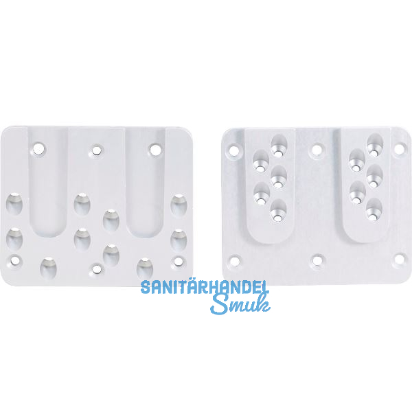 PITZL Doppel HVP 120x100x12 mm Aluminium eloxiert