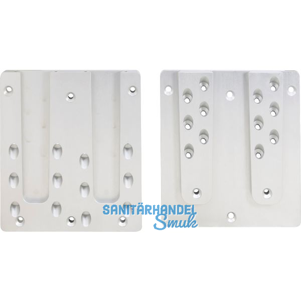 PITZL Doppel HVP 240x250x20 mm Aluminium eloxiert