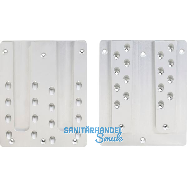 PITZL Doppel HVP 240x300x20 mm Aluminium eloxiert